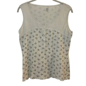Vintage Adonna dainty coquette floral tank top